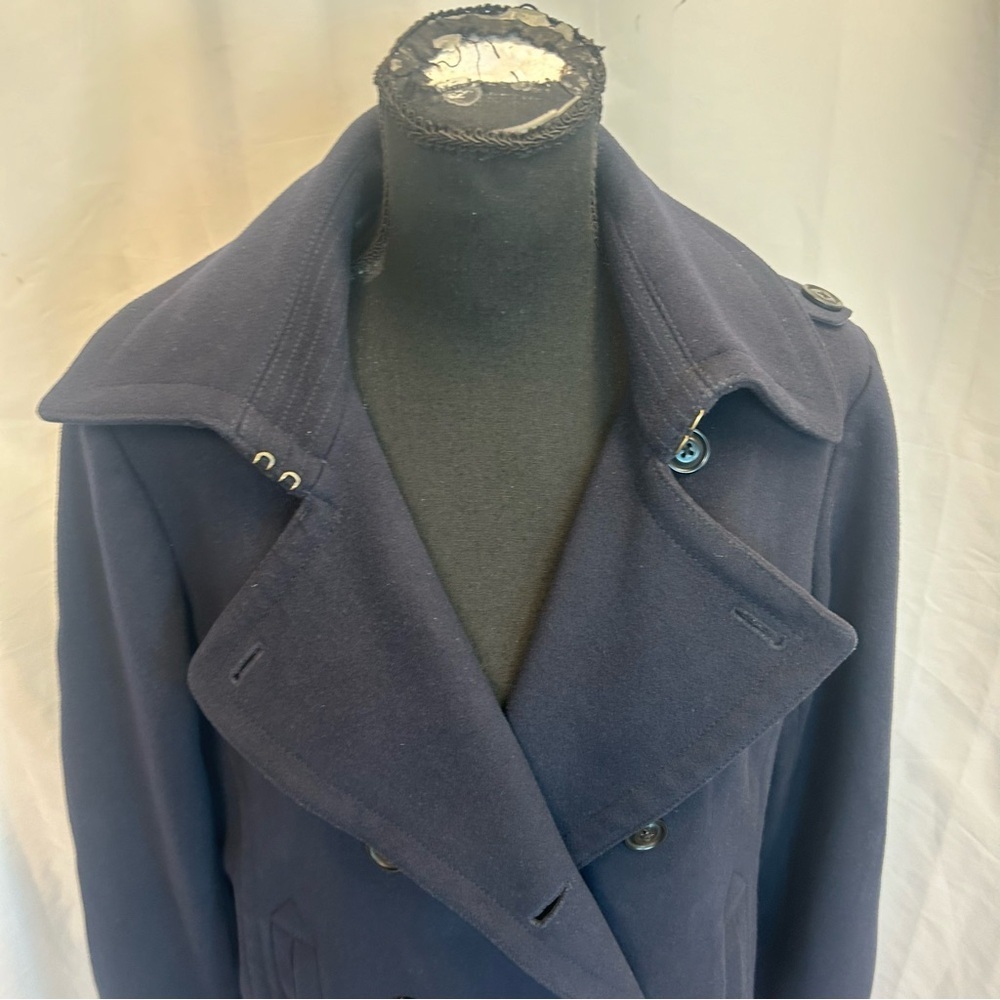 J.Crew Navy Blue Double Breasted Wool Peacoat Jacket Women’s TXL - Picture 7 of 14